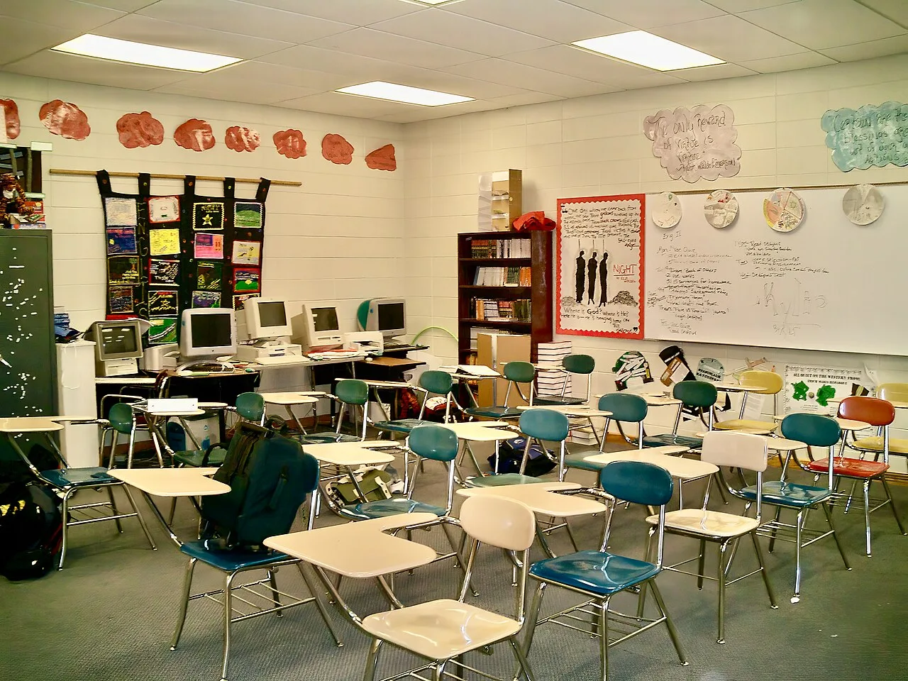 An English classroom in a U.S. public high school.