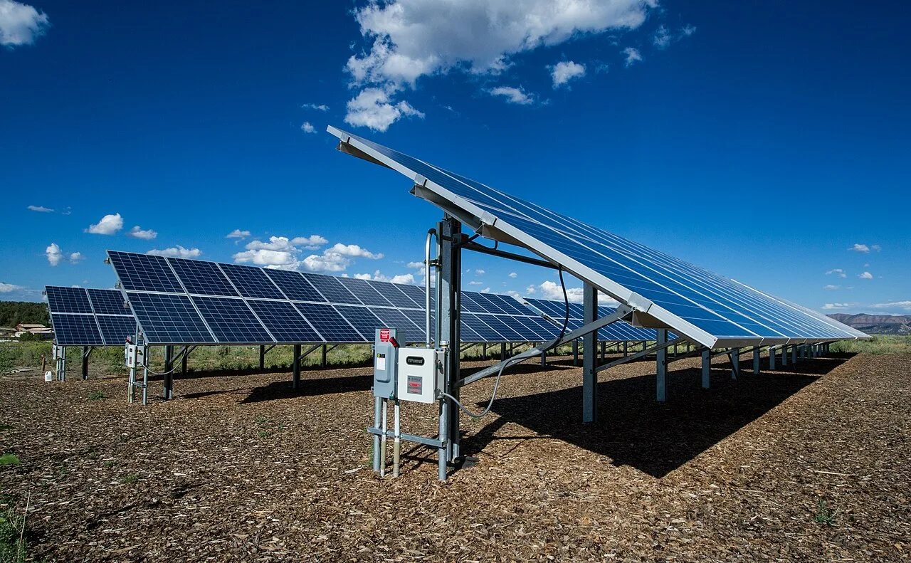 Solar panels at the Mesa Verde Visitor and Research Center in Colorado, 2013.